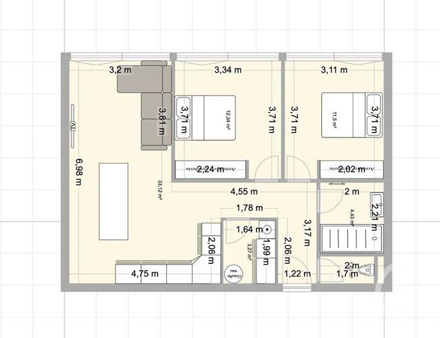 Appartement T3 à vendre - 3 pièces - 70.0 m2 - HAUTS DE BIENNE - 39 - FRANCHE-COMTE - Century 21 Sanac Immobilier
